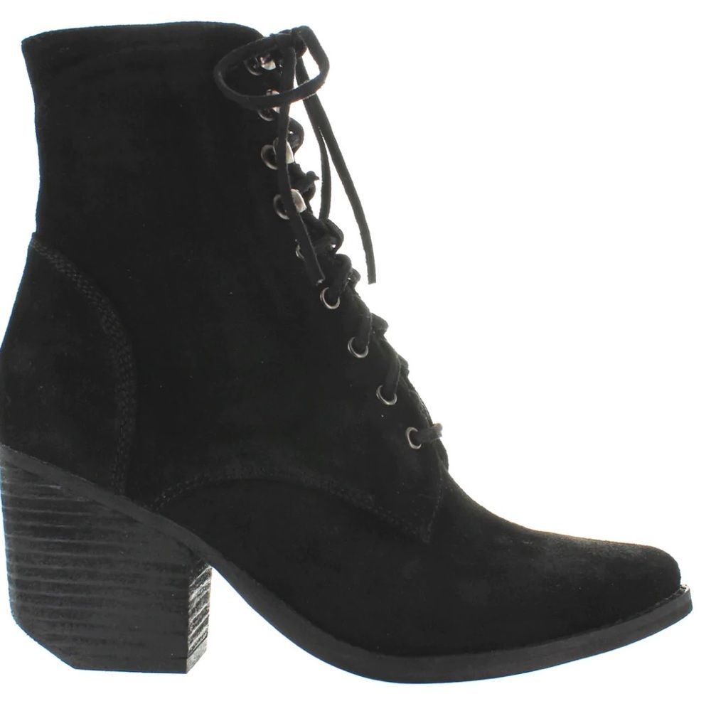 Jeffrey Campbell Elmcrom Lace Up Booties Ankle Boots Size Oiled Suede 10